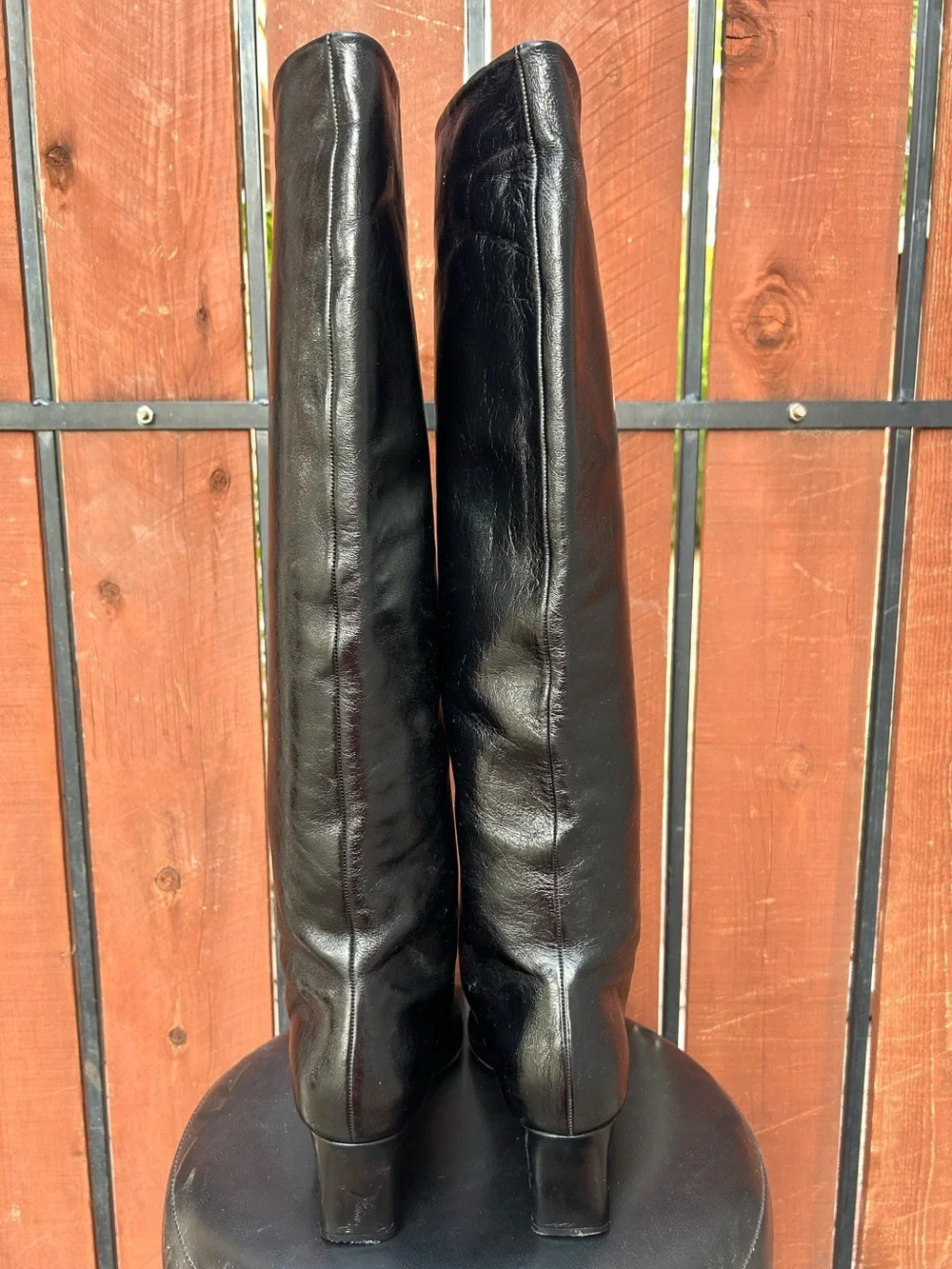 Khaite Ona Knee High Boots Black Leather - size 40EU